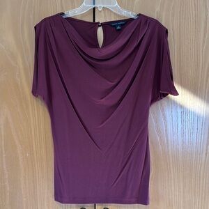 Banana Republic Burgundy Drape Top